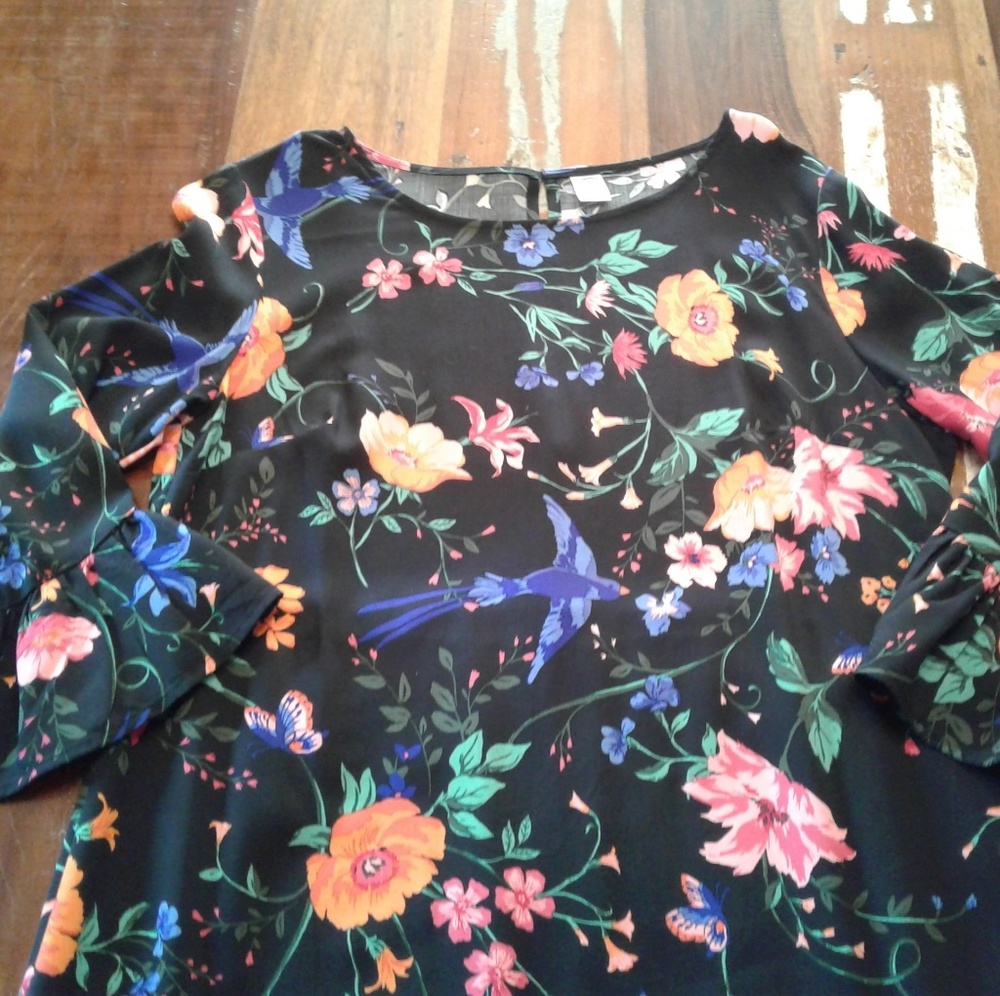 Old Navy Spring Floral Bird Dress